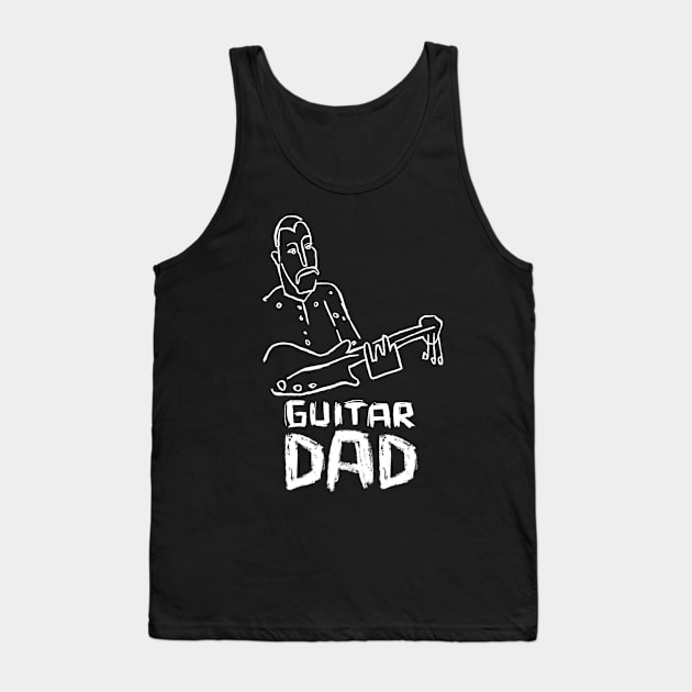 Guitar Dad Tank Top by badlydrawnbabe